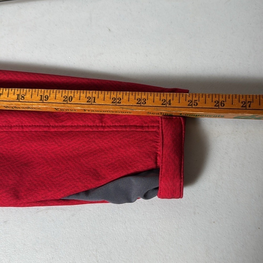 Free Country Womens Red Herringbone Softshell Hooded Jacket Size 1X - Picture 12 of 14